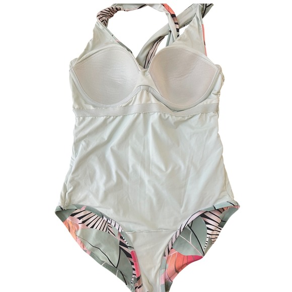 CALIA by Carrie Underwood Seamed Sleek Sculpt One Piece Desert Flora Agave Sz 14 - Picture 3 of 4
